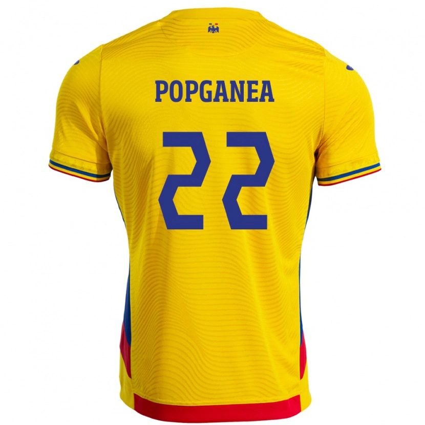 Danxen Pánské Rumunsko Mirela Pop-Ganea #22 Žlutá Domů Hráčské Dresy 24-26 Dres