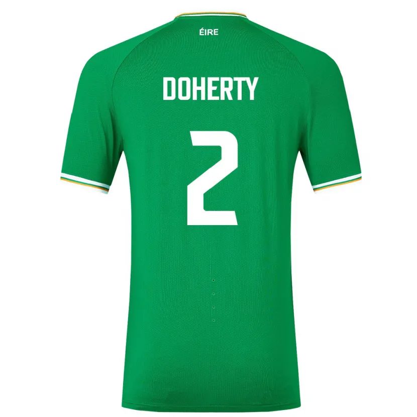 Danxen Pánské Irsko Matt Doherty #2 Zelená Domů Hráčské Dresy 24-26 Dres