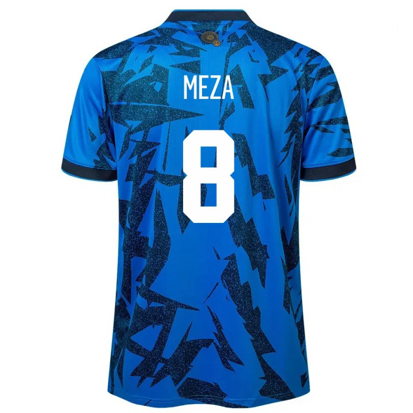 Danxen Pánské Salvador Victoria Meza #8 Modrý Domů Hráčské Dresy 24-26 Dres