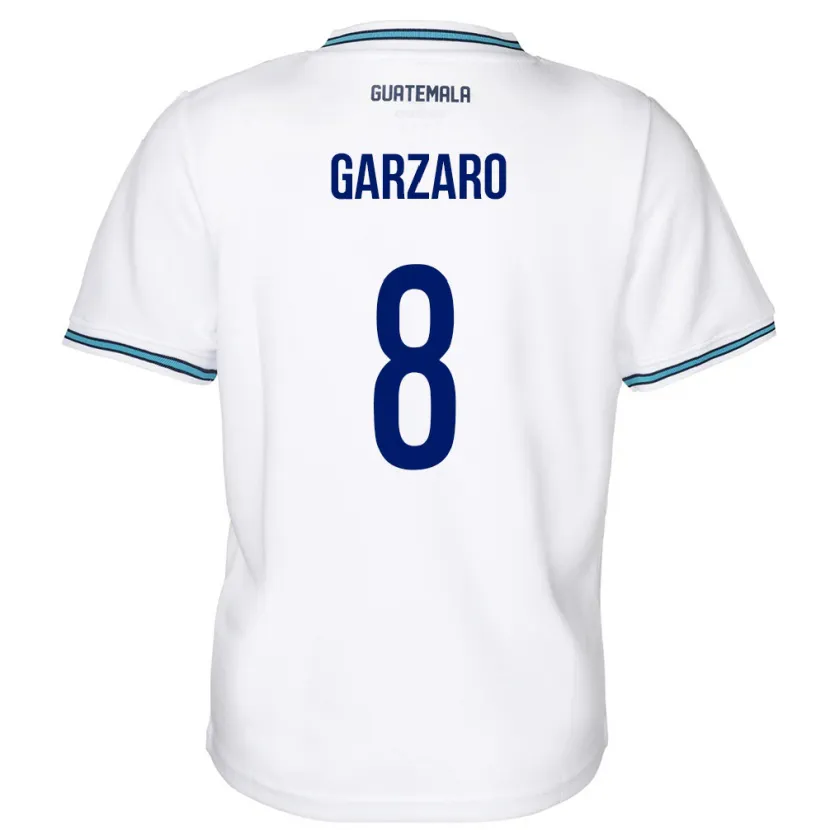 Danxen Pánské Guatemala Santiago Garzaro #8 Bílý Domů Hráčské Dresy 24-26 Dres