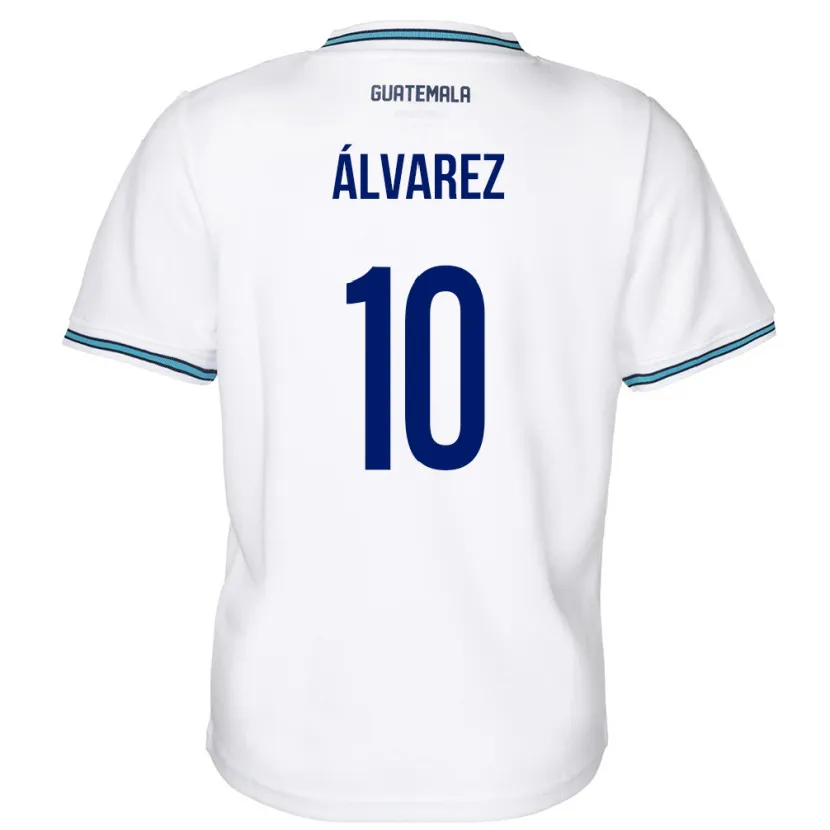 Danxen Pánské Guatemala Andrea Álvarez #10 Bílý Domů Hráčské Dresy 24-26 Dres
