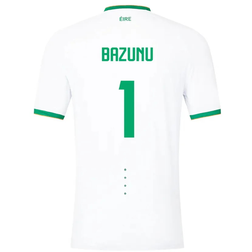 Danxen Pánské Irsko Gavin Bazunu #1 Bílý Daleko Hráčské Dresy 24-26 Dres
