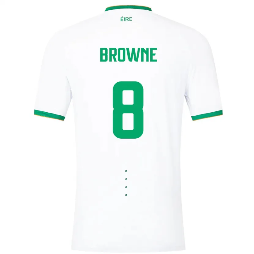 Danxen Pánské Irsko Alan Browne #8 Bílý Daleko Hráčské Dresy 24-26 Dres
