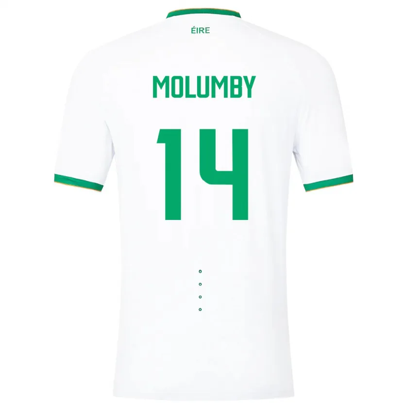 Danxen Pánské Irsko Jayson Molumby #14 Bílý Daleko Hráčské Dresy 24-26 Dres