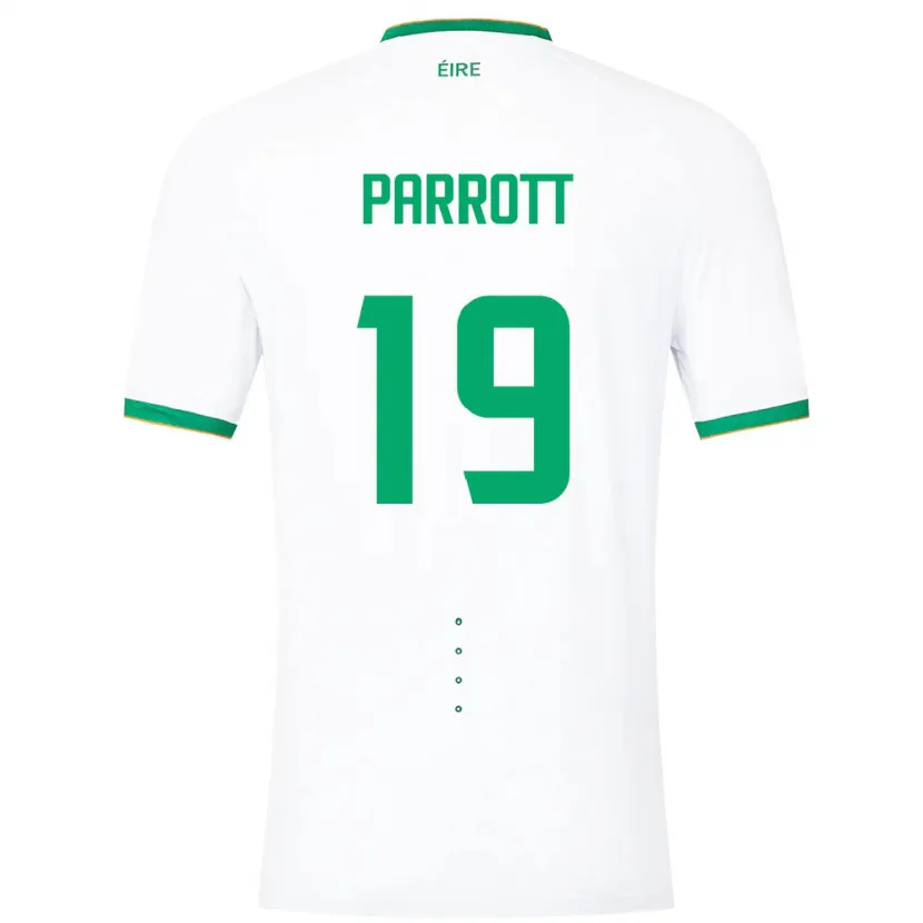 Danxen Pánské Irsko Troy Parrott #19 Bílý Daleko Hráčské Dresy 24-26 Dres