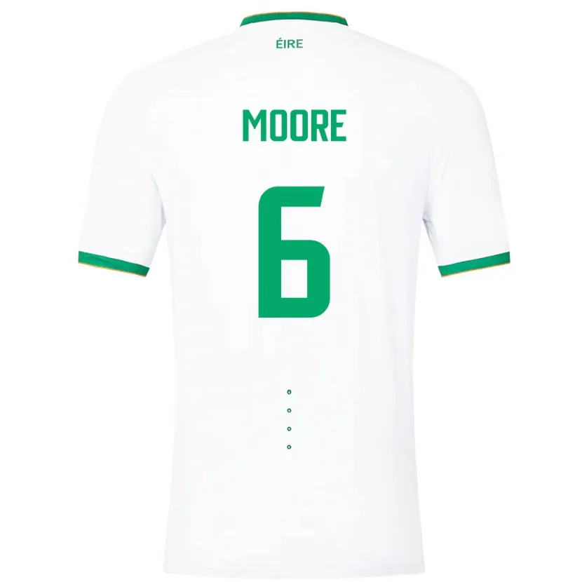 Danxen Pánské Irsko Matthew Moore #6 Bílý Daleko Hráčské Dresy 24-26 Dres