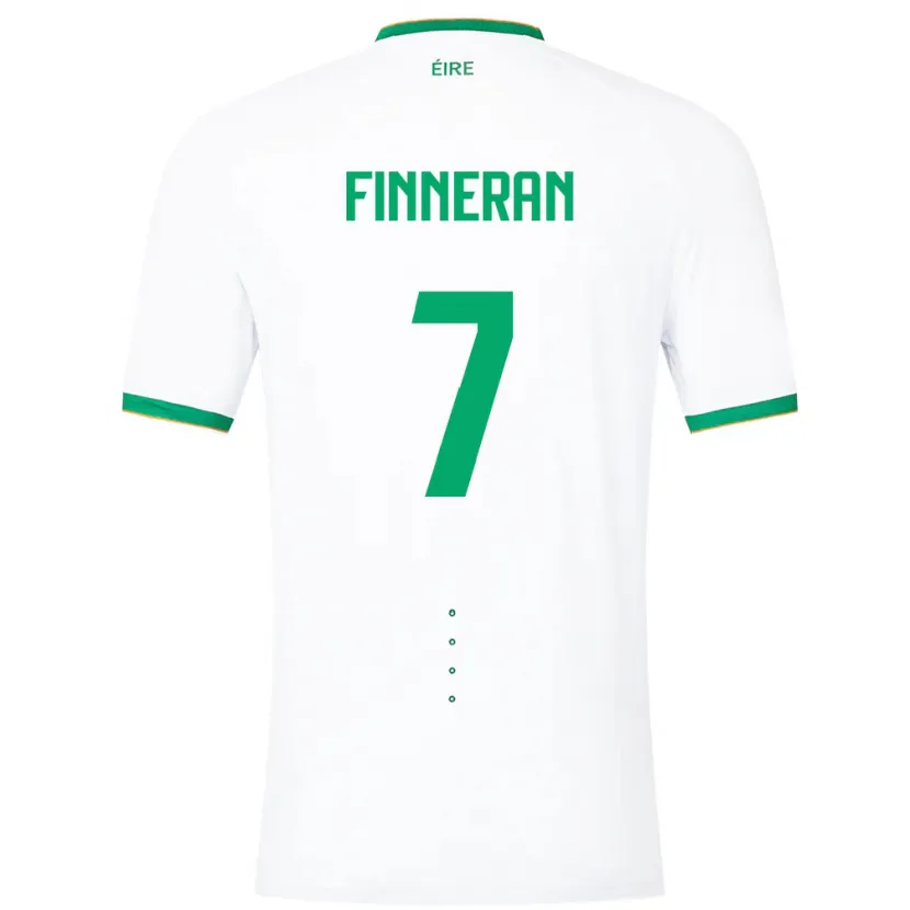 Danxen Pánské Irsko Rory Finneran #7 Bílý Daleko Hráčské Dresy 24-26 Dres