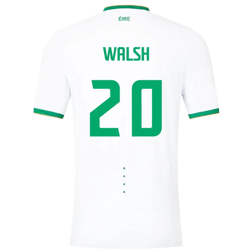 Danxen Pánské Irsko Claire Walsh #20 Bílý Daleko Hráčské Dresy 24-26 Dres