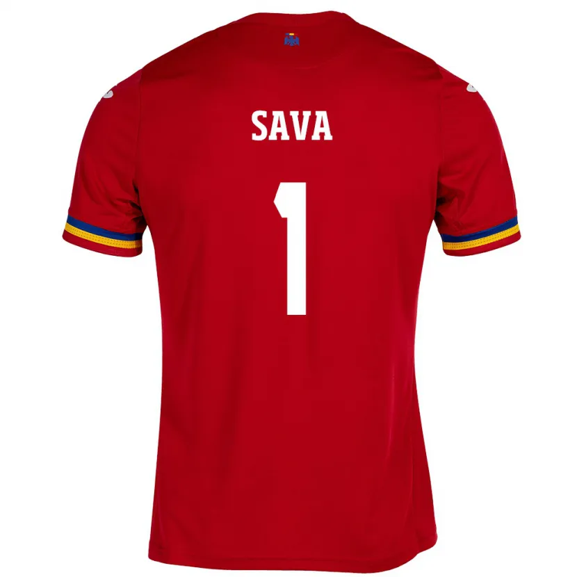 Danxen Pánské Rumunsko Răzvan Sava #1 Červené Daleko Hráčské Dresy 24-26 Dres