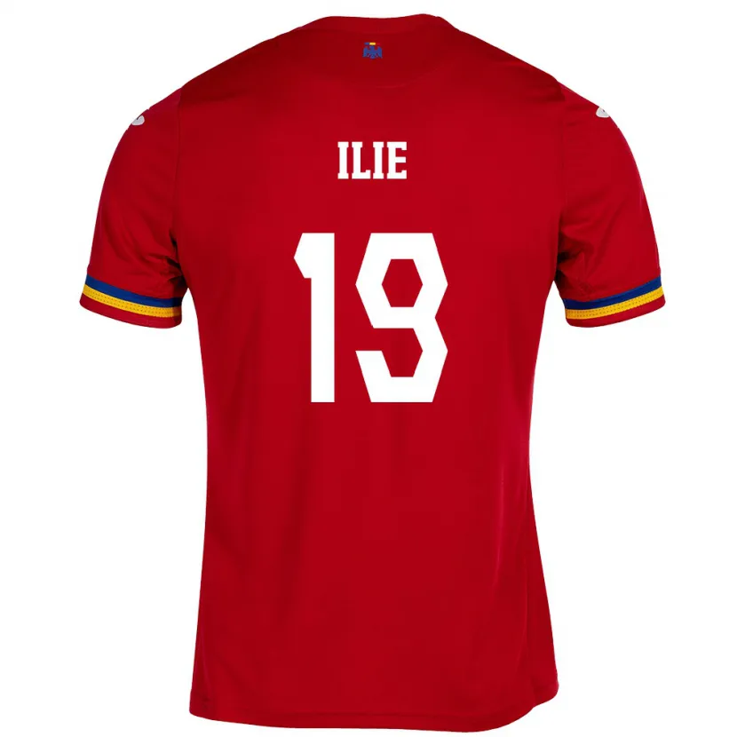 Danxen Pánské Rumunsko Rareș Ilie #19 Červené Daleko Hráčské Dresy 24-26 Dres