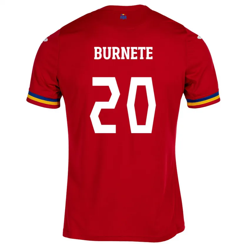 Danxen Pánské Rumunsko Rareș Burnete #20 Červené Daleko Hráčské Dresy 24-26 Dres