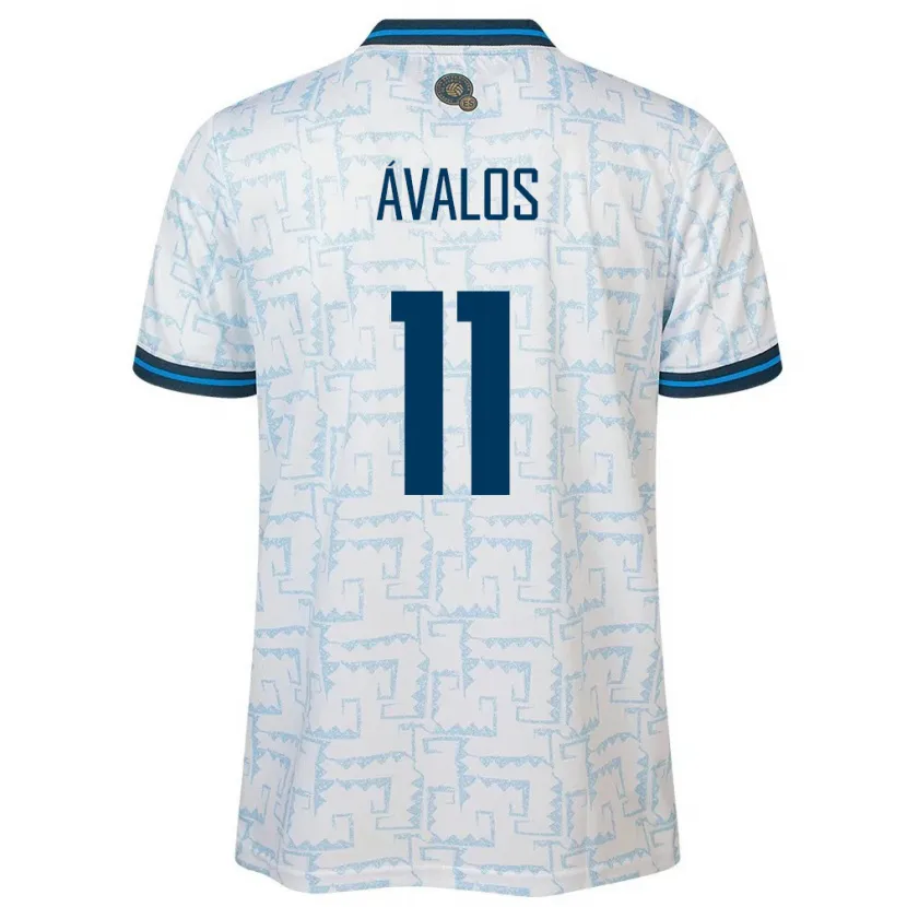 Danxen Pánské Salvador Raúl Ávalos #11 Bílý Daleko Hráčské Dresy 24-26 Dres