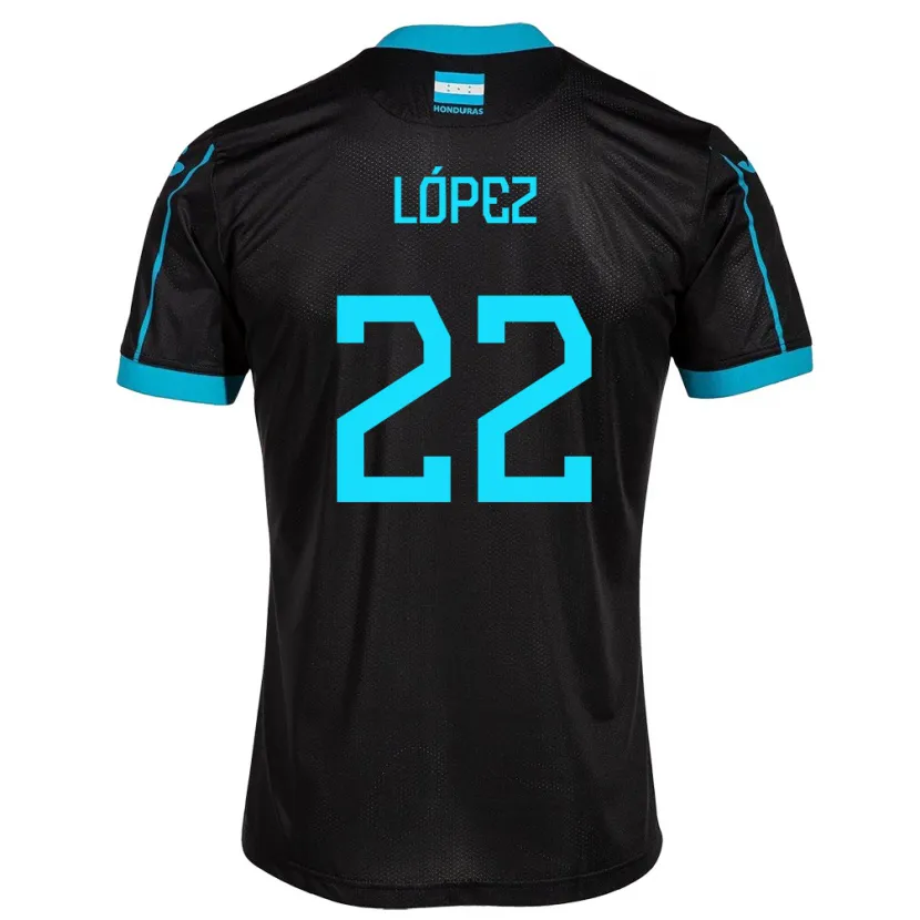 Danxen Pánské Honduras Luis López #22 Černá Daleko Hráčské Dresy 24-26 Dres