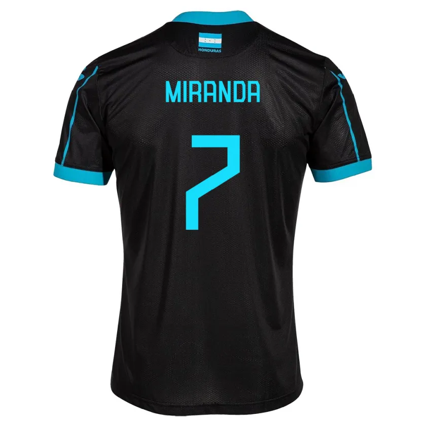 Danxen Pánské Honduras Jeffry Miranda #7 Černá Daleko Hráčské Dresy 24-26 Dres