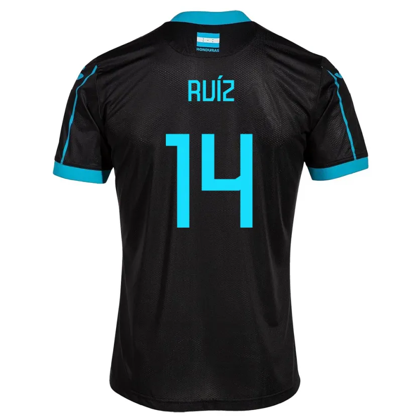 Danxen Pánské Honduras David Ruíz #14 Černá Daleko Hráčské Dresy 24-26 Dres