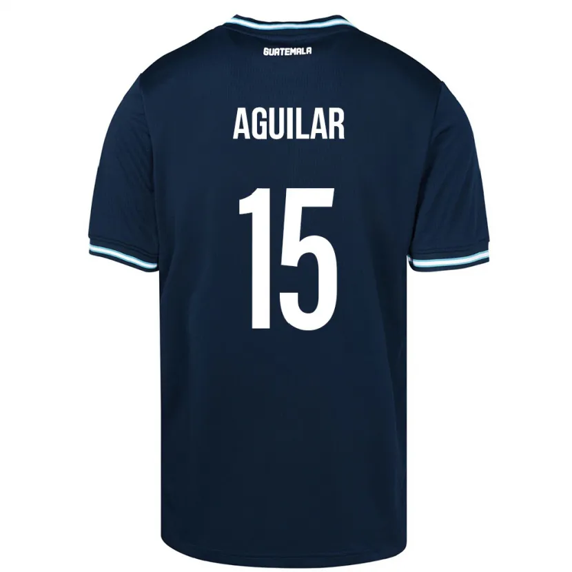 Danxen Pánské Guatemala Carlos Aguilar #15 Modrý Daleko Hráčské Dresy 24-26 Dres