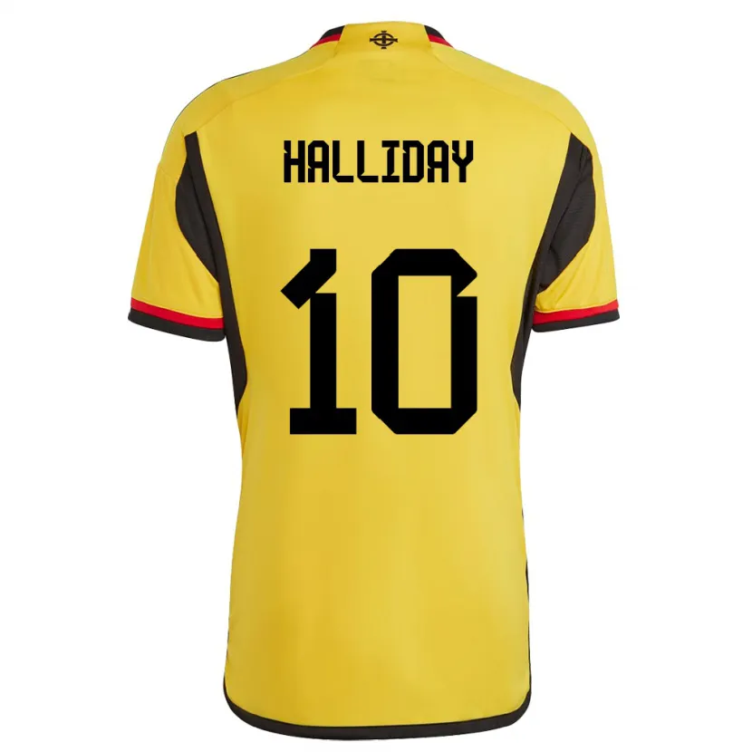 Danxen Pánské Severní Irsko Keri Halliday #10 Bílý Daleko Hráčské Dresy 24-26 Dres
