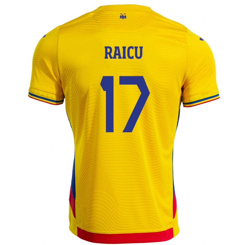 Danxen Dámské Rumunsko Alin Raicu #17 Žlutá Domů Hráčské Dresy 24-26 Dres