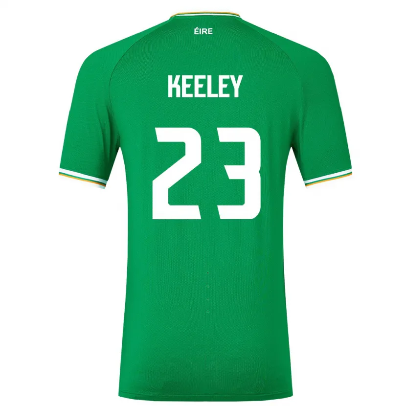 Danxen Dámské Irsko Josh Keeley #23 Zelená Domů Hráčské Dresy 24-26 Dres