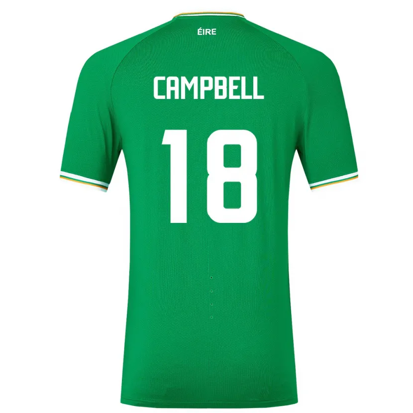 Danxen Dámské Irsko Megan Campbell #18 Zelená Domů Hráčské Dresy 24-26 Dres