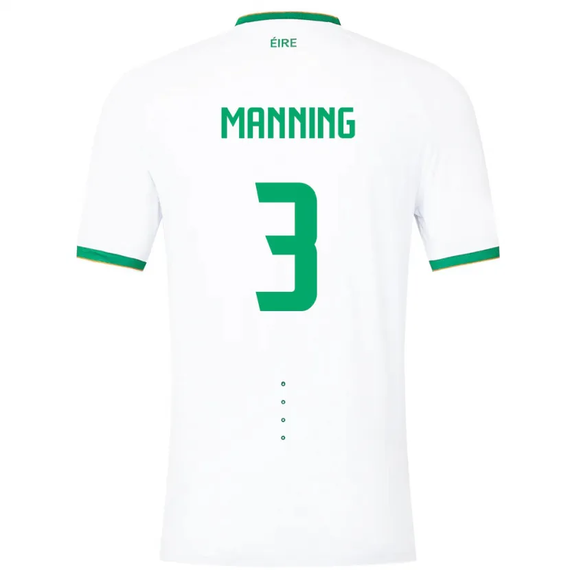 Danxen Dámské Irsko Ryan Manning #3 Bílý Daleko Hráčské Dresy 24-26 Dres