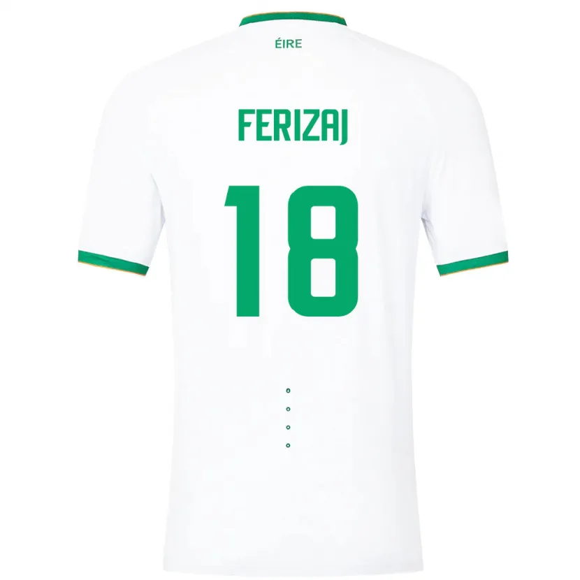 Danxen Dámské Irsko Justin Ferizaj #18 Bílý Daleko Hráčské Dresy 24-26 Dres