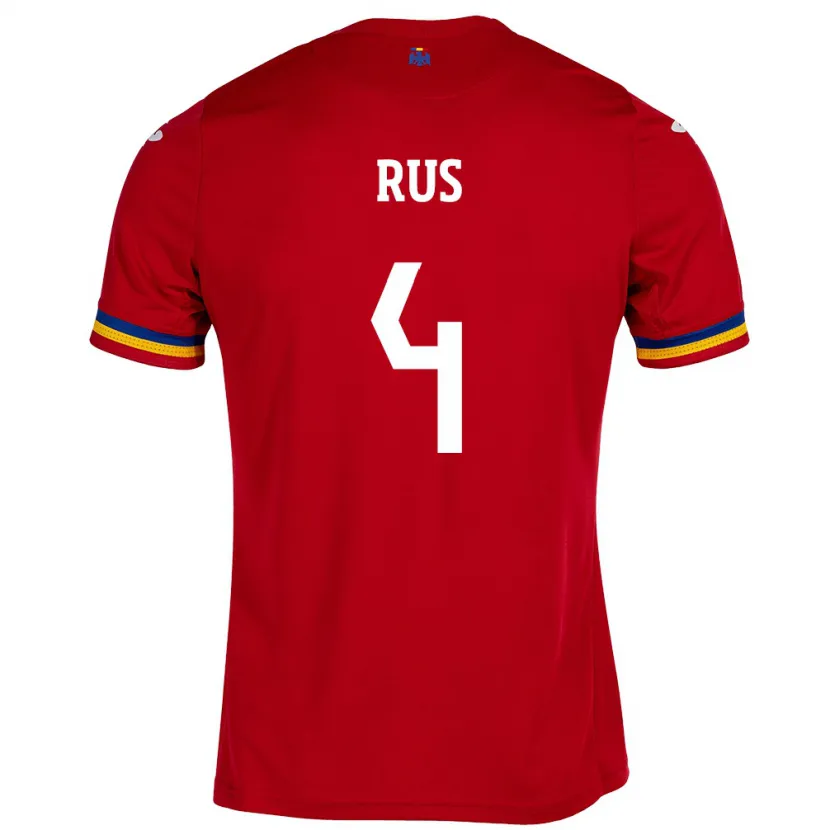 Danxen Dámské Rumunsko Adrian Rus #4 Červené Daleko Hráčské Dresy 24-26 Dres