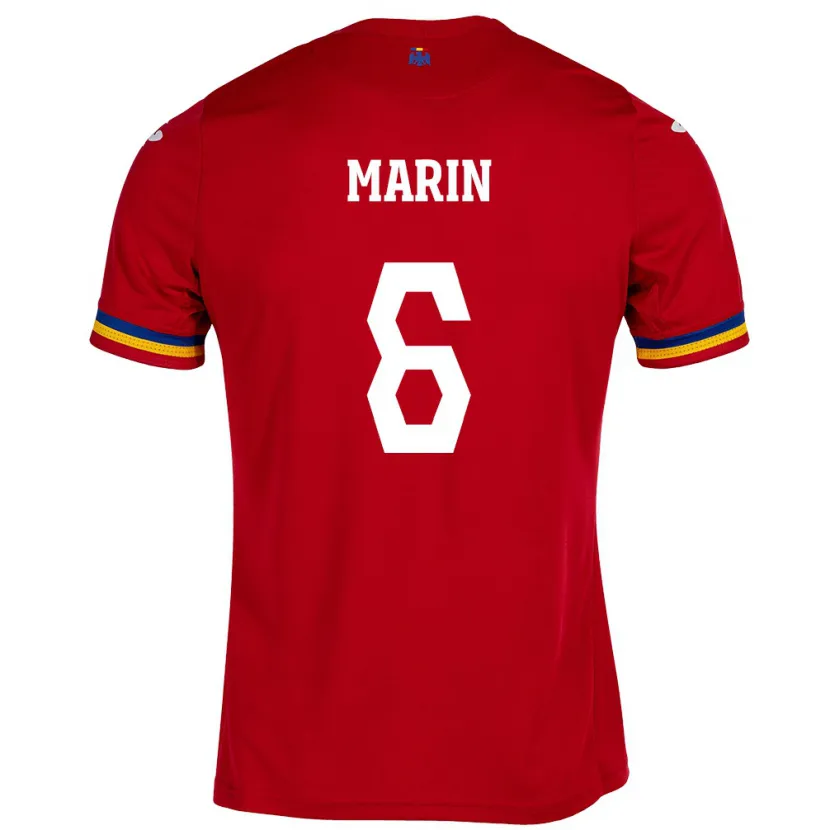 Danxen Dámské Rumunsko Marius Marin #6 Červené Daleko Hráčské Dresy 24-26 Dres