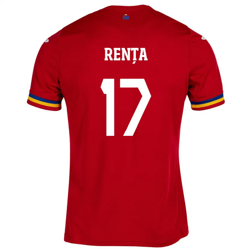 Danxen Dámské Rumunsko Denis Rența #17 Červené Daleko Hráčské Dresy 24-26 Dres