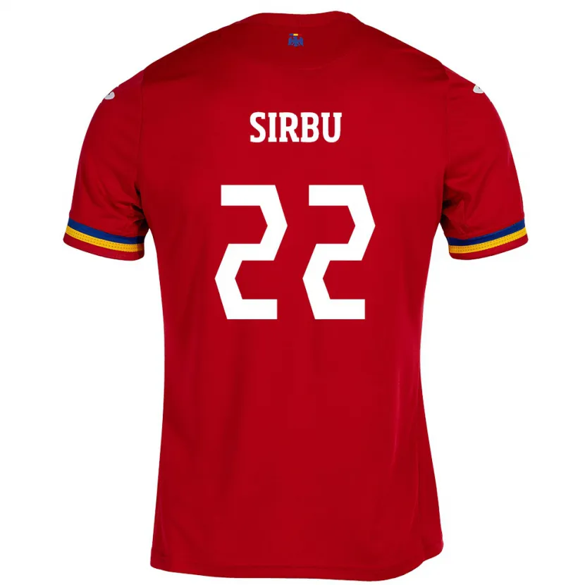 Danxen Dámské Rumunsko Dan Sîrbu #22 Červené Daleko Hráčské Dresy 24-26 Dres
