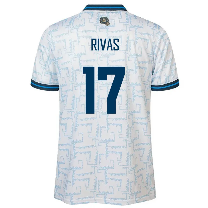 Danxen Dámské Salvador Eduardo Rivas #17 Bílý Daleko Hráčské Dresy 24-26 Dres