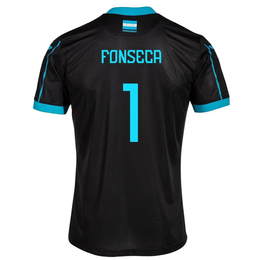 Danxen Dámské Honduras Harold Fonseca #1 Černá Daleko Hráčské Dresy 24-26 Dres