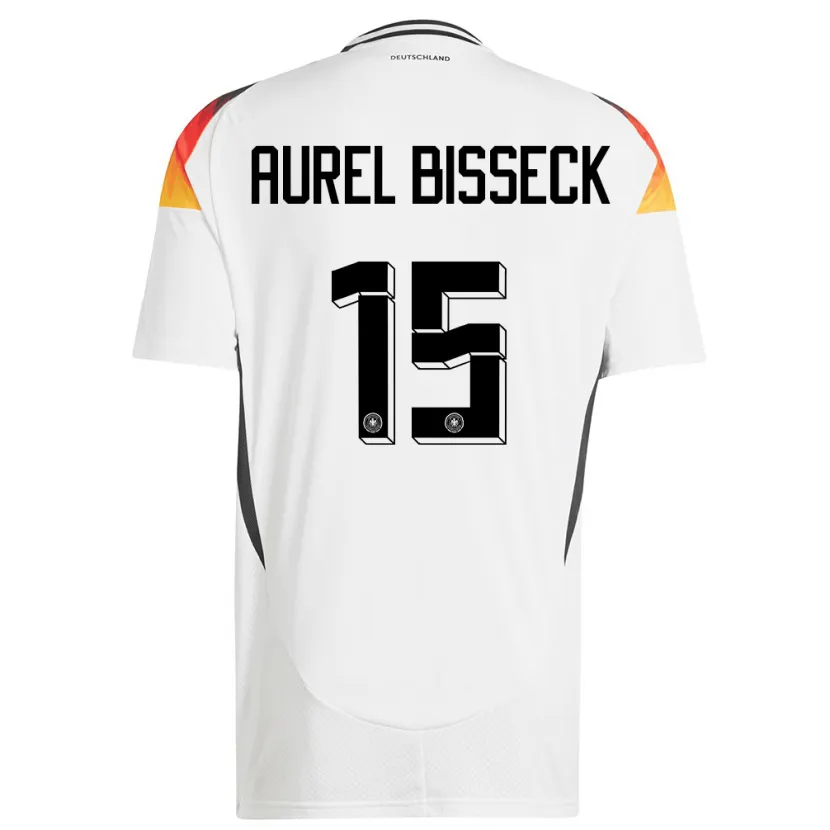 Danxen Dětské Německo Yann Aurel Bisseck #15 Bílý Domů Hráčské Dresy 24-26 Dres