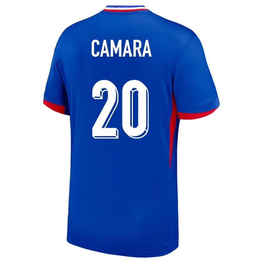 Danxen Dětské Francie Ousmane Camara #20 Modrý Domů Hráčské Dresy 24-26 Dres