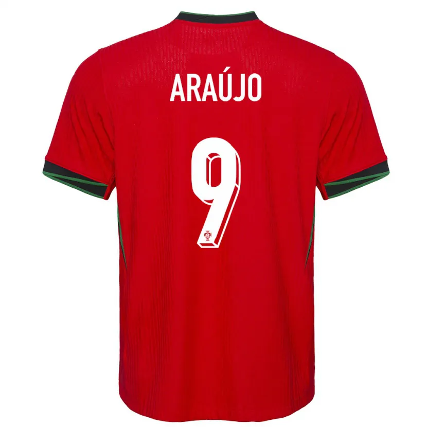 Danxen Dětské Portugalsko Henrique Araujo #9 Červené Domů Hráčské Dresy 24-26 Dres