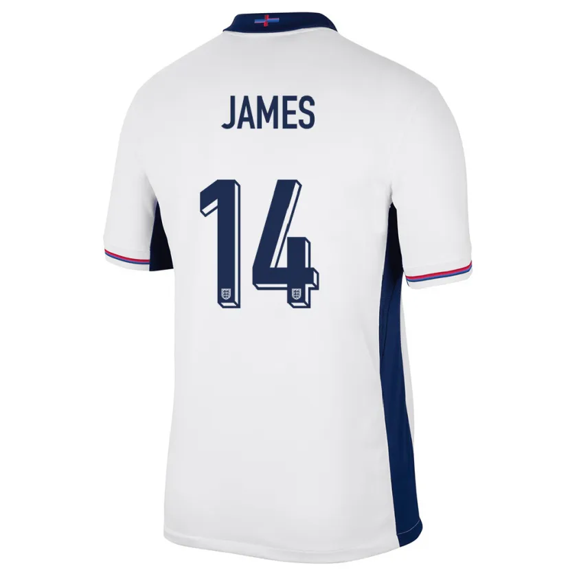 Danxen Dětské Anglie Reece James #14 Bílý Domů Hráčské Dresy 24-26 Dres