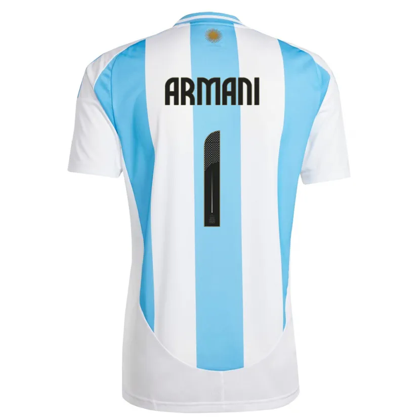 Danxen Dětské Argentina Franco Armani #1 Bílá Modrá Domů Hráčské Dresy 24-26 Dres