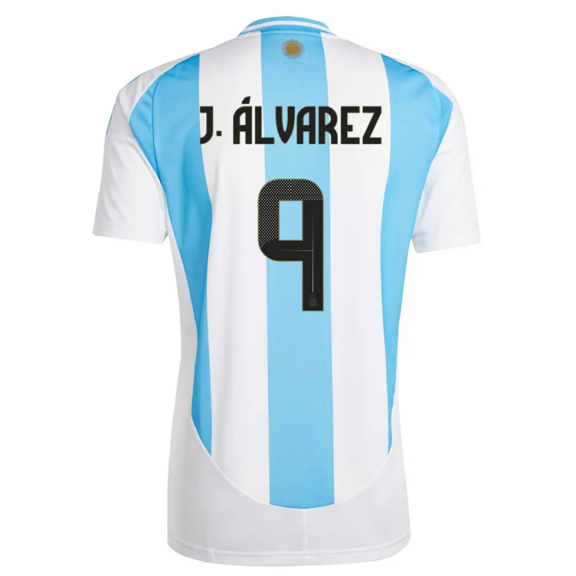 Danxen Dětské Argentina Julian Alvarez #9 Bílá Modrá Domů Hráčské Dresy 24-26 Dres