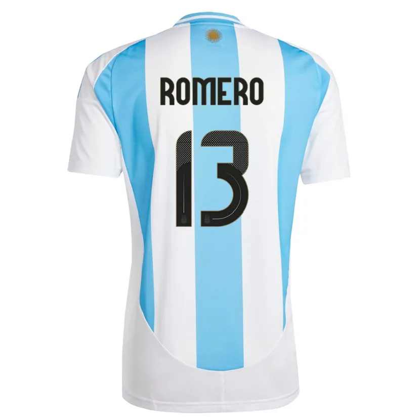 Danxen Dětské Argentina Cristian Romero #13 Bílá Modrá Domů Hráčské Dresy 24-26 Dres