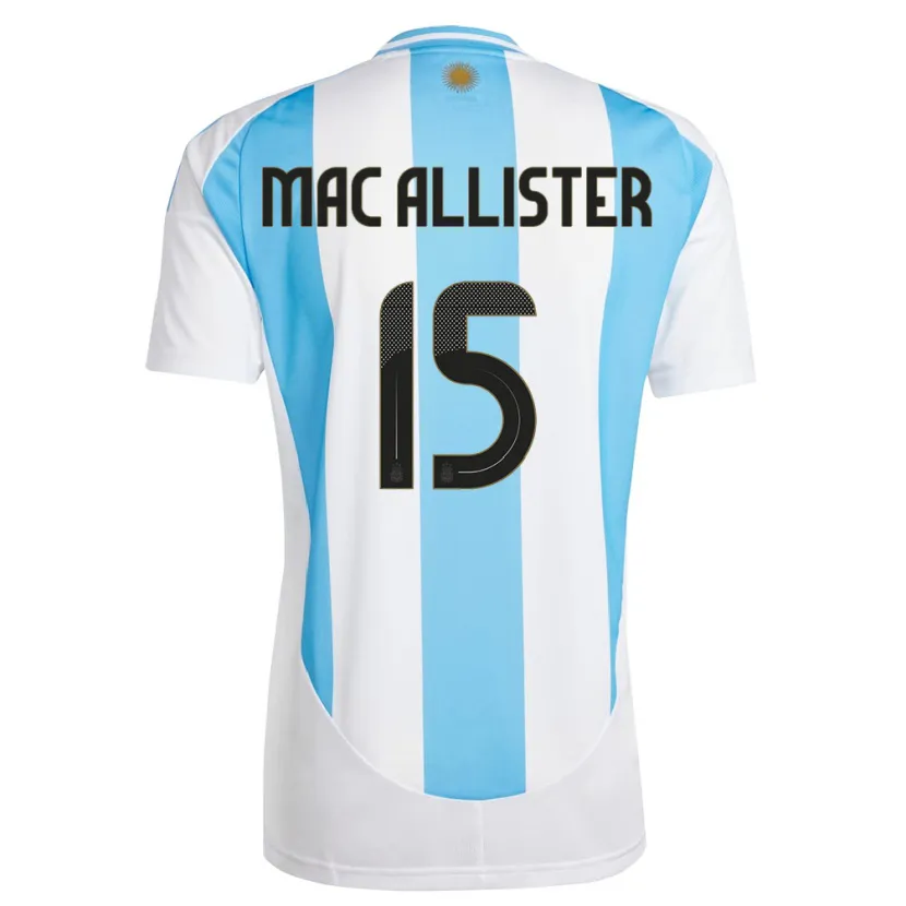 Danxen Dětské Argentina Alexis Mac Allister #15 Bílá Modrá Domů Hráčské Dresy 24-26 Dres