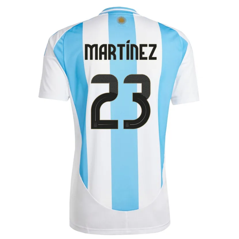 Danxen Dětské Argentina Emiliano Martinez #23 Bílá Modrá Domů Hráčské Dresy 24-26 Dres