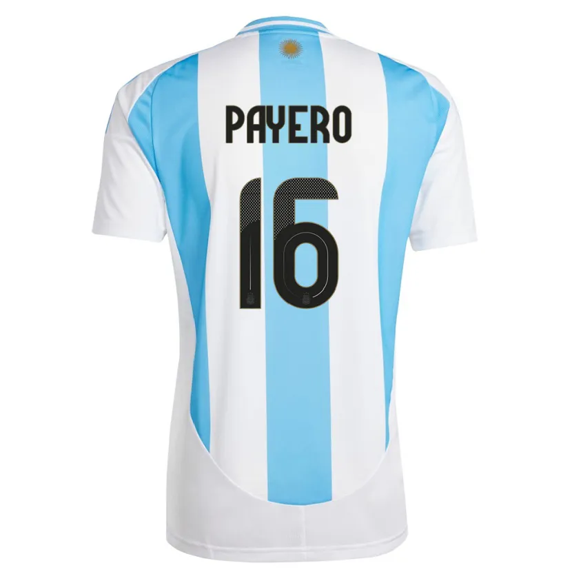 Danxen Dětské Argentina Martin Payero #16 Bílá Modrá Domů Hráčské Dresy 24-26 Dres