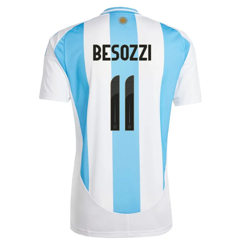 Danxen Dětské Argentina Lucas Besozzi #11 Bílá Modrá Domů Hráčské Dresy 24-26 Dres