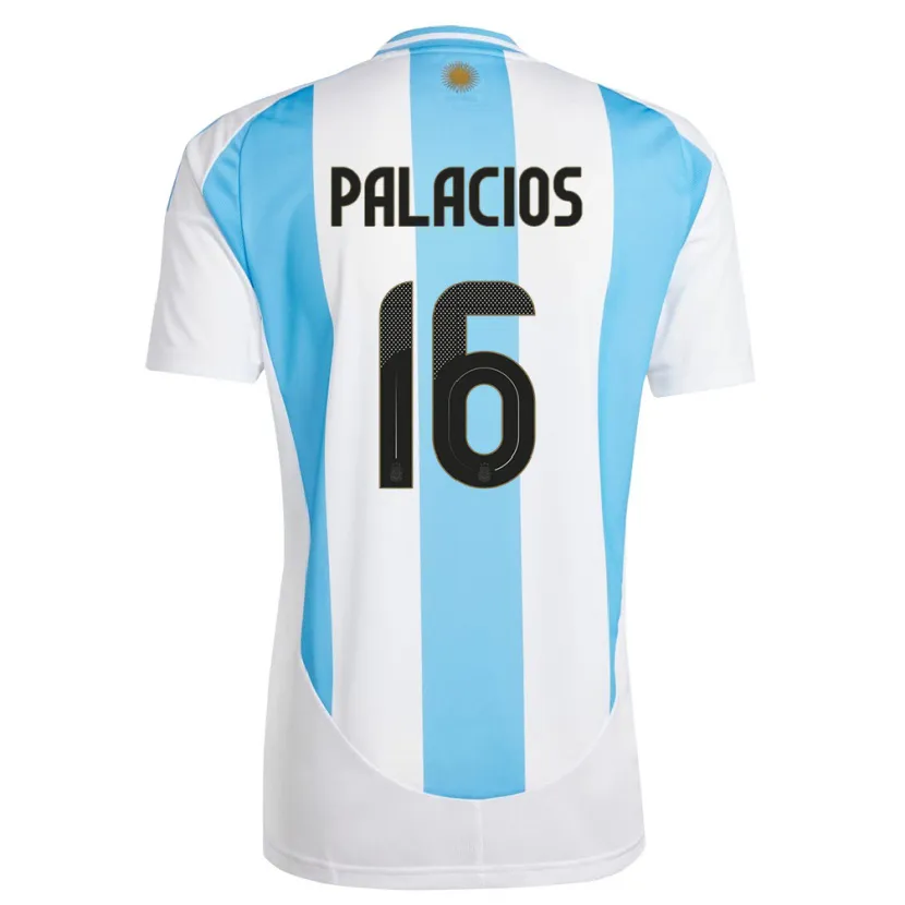 Danxen Dětské Argentina Tomas Palacios #16 Bílá Modrá Domů Hráčské Dresy 24-26 Dres