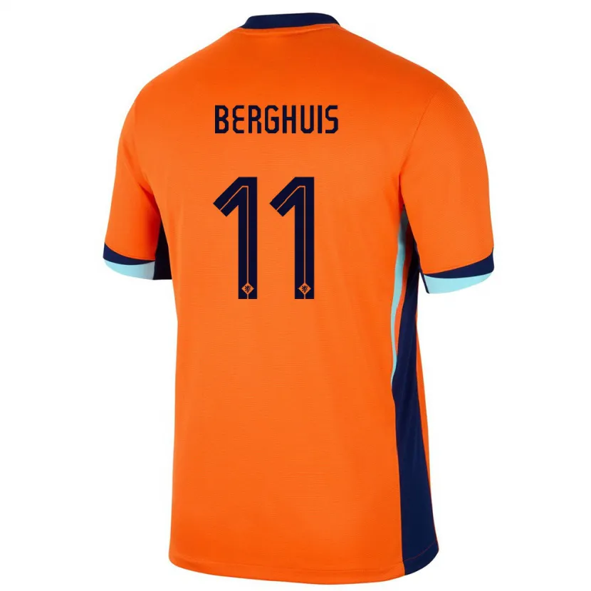Danxen Dětské Nizozemsko Steven Berghuis #11 Oranžový Domů Hráčské Dresy 24-26 Dres