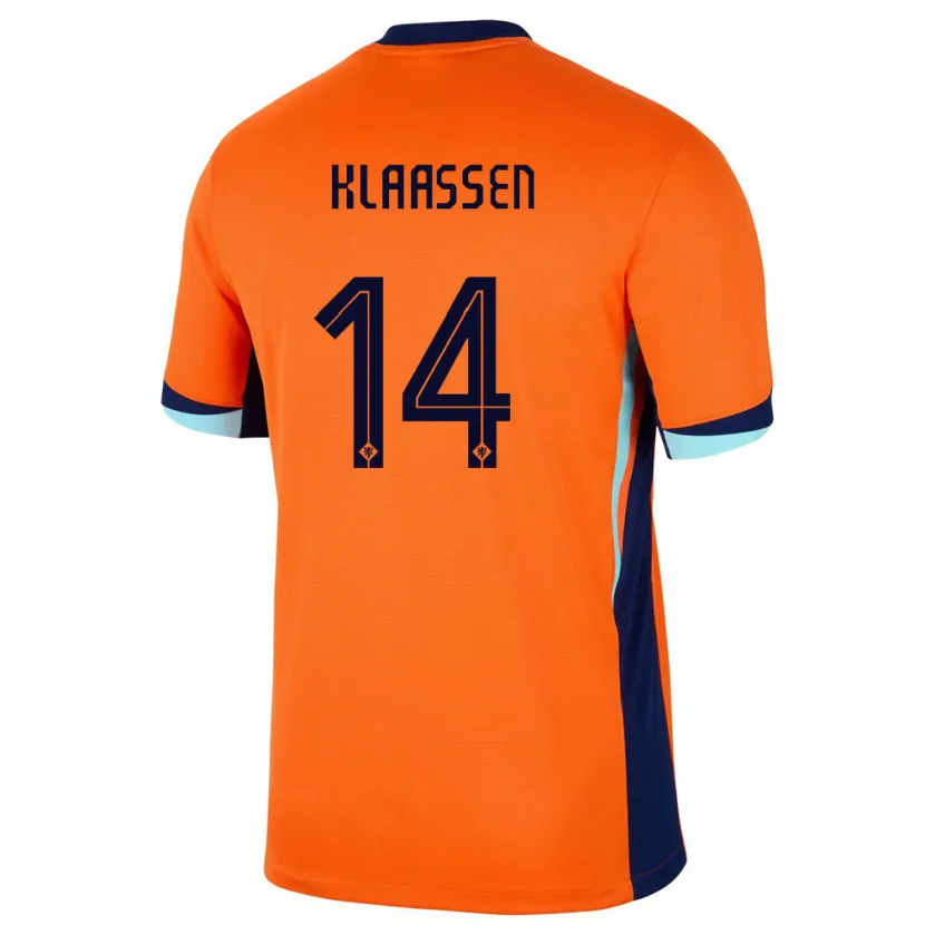 Danxen Dětské Nizozemsko Davy Klaassen #14 Oranžový Domů Hráčské Dresy 24-26 Dres