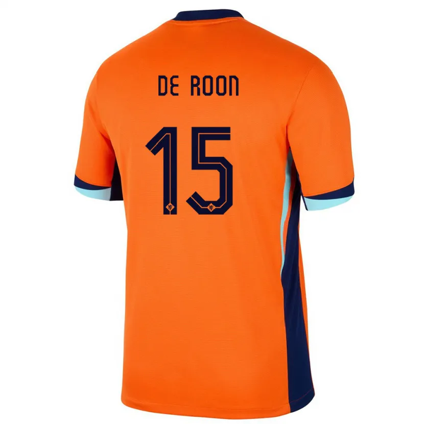 Danxen Dětské Nizozemsko Marten De Roon #15 Oranžový Domů Hráčské Dresy 24-26 Dres