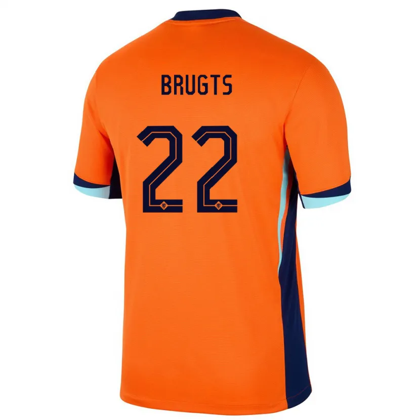 Danxen Dětské Nizozemsko Esmee Brugts #22 Oranžový Domů Hráčské Dresy 24-26 Dres