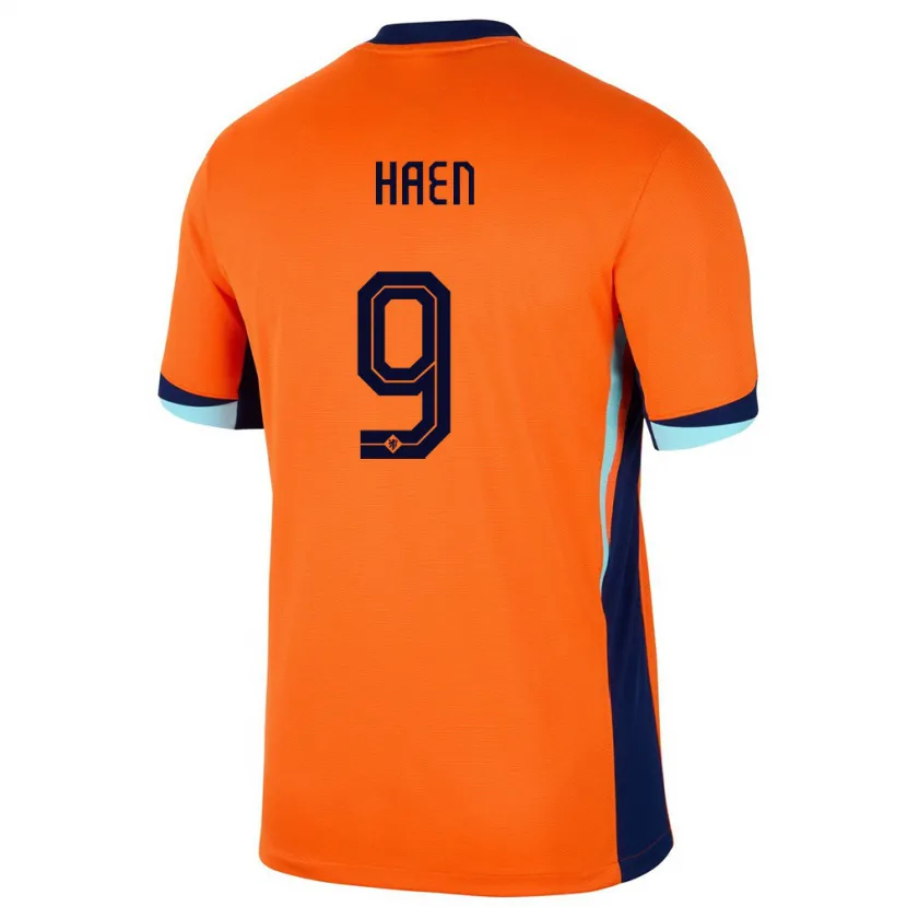 Danxen Dětské Nizozemsko Devin Haen #9 Oranžový Domů Hráčské Dresy 24-26 Dres