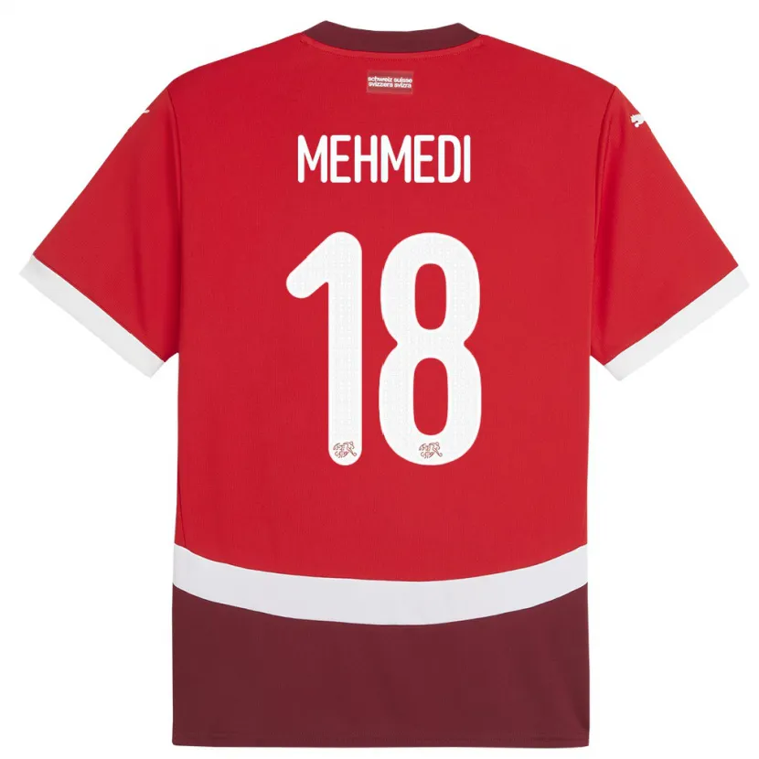 Danxen Dětské Švýcarsko Admir Mehmedi #18 Červené Domů Hráčské Dresy 24-26 Dres